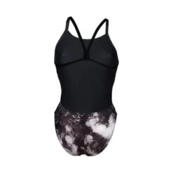 Arena Damesbadpak Met Allover Challenge Back - Zwart/Zwart Multi -Belly Verkoopwinkel arena damesbadpak met allover challenge back zwartzwart multi 3