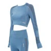 Dames Sport-Top Blue -Belly Verkoopwinkel dames sport top blue