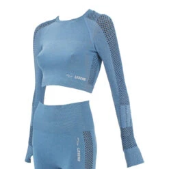 Dames Sport-Top Blue -Belly Verkoopwinkel dames sport top blue 2