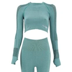 Dames Sport-Top Green - Verschillende Maten - Gemaakt Van Technisch Dry-fit -Belly Verkoopwinkel dames sport top green verschillende maten gemaakt van technisch dry fit 2