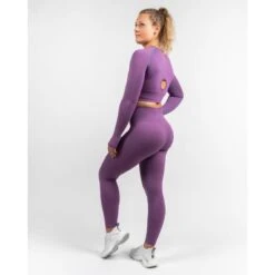 Epic Long Sleeve Cropped Top | Paars -Belly Verkoopwinkel epic long sleeve cropped top paars 3