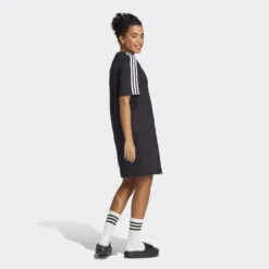 ADIDAS Essentials 3-Stripes Single Jersey Boyfriend T-shirtjurk -Belly Verkoopwinkel essentials 3 stripes single jersey boyfriend t shirtjurk 2