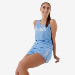 Puma Fitness Top Dames Katoen Blauw