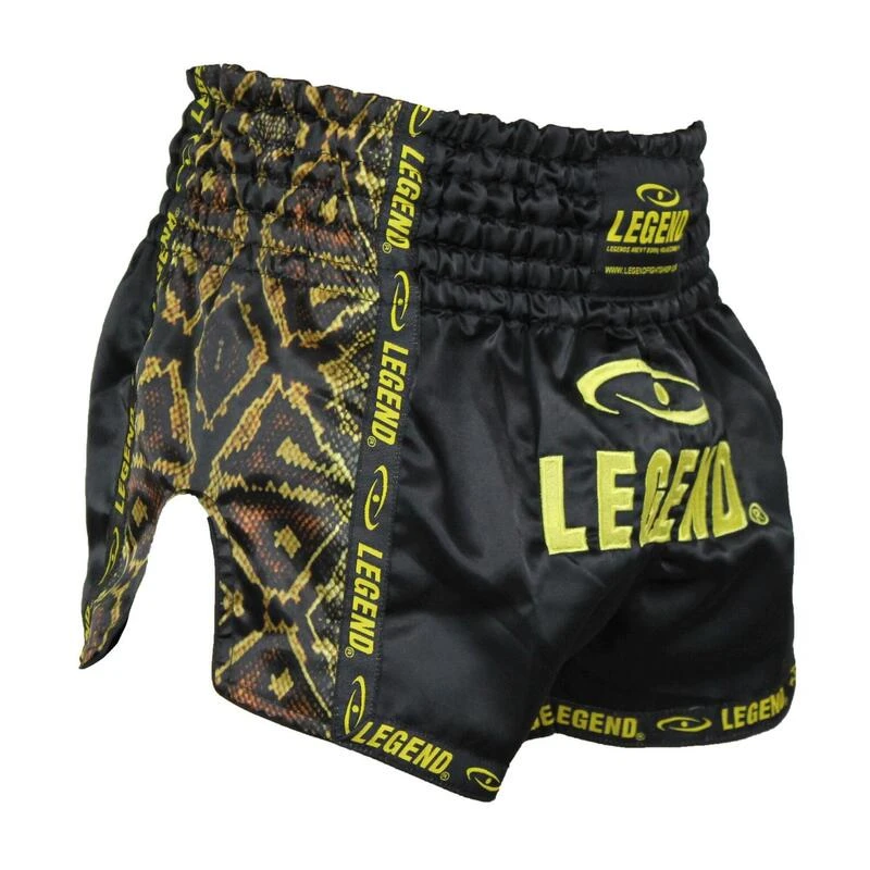 Kickboks Broekje Kids/Volwassenen Brown Snake Satijn 3 Kickboks Broekje Kids/Volwassenen Brown Snake Satijn