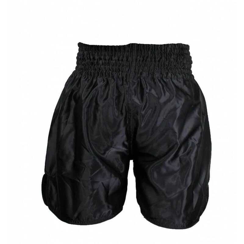 Kickboks Broekje Lang Model Kids/Volwassenen Zwart Satijn 4 Kickboks Broekje Lang Model Kids/Volwassenen Zwart Satijn - Afbeelding 2