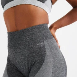 Korte Tight Met Hoge Taille Voor Fitness Naadloos -Belly Verkoopwinkel korte tight met hoge taille voor fitness naadloos grijs 2