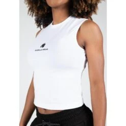 Gorilla Wear Livonia Crop Top - White -Belly Verkoopwinkel livonia crop top white 3