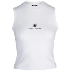Gorilla Wear Livonia Crop Top - White -Belly Verkoopwinkel livonia crop top white 5