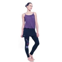 Loose Flow Yoga Top - Dames Yoga T-shirt Met Ingebouwde Ondersteuning - Lavendel -Belly Verkoopwinkel loose flow yoga top dames yoga t shirt met ingebouwde ondersteuning lavendel 2