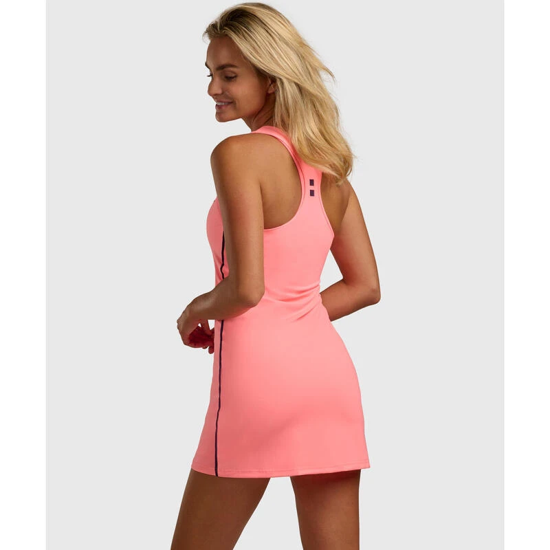 Nieuwe Performance Tennis/Padel Jurk Dames Melon 4 Nieuwe Performance Tennis/Padel Jurk Dames Melon - Afbeelding 2