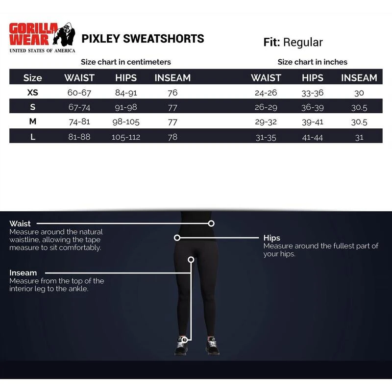 Gorilla Wear Pixley Sweatshorts Black 7 Gorilla Wear Pixley Sweatshorts Black - Afbeelding 5