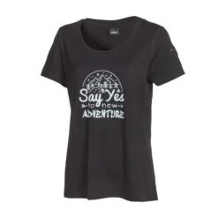 T-shirt Meja Adventure Voor Dames - 100% Merino Wol - Zwart