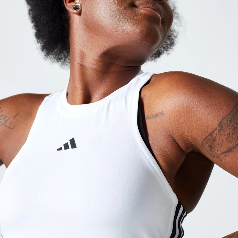 ADIDAS Topje Voor Cardiofitness Dames Wit 6 ADIDAS Topje Voor Cardiofitness Dames Wit - Afbeelding 4