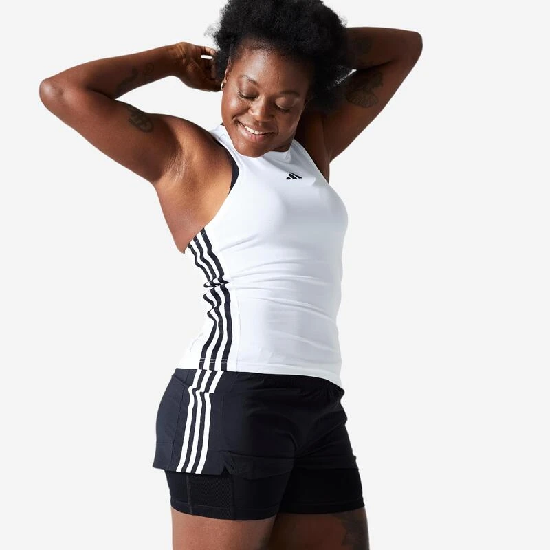 ADIDAS Topje Voor Cardiofitness Dames Wit 3 ADIDAS Topje Voor Cardiofitness Dames Wit