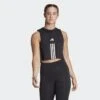 ADIDAS Train Essentials Train Cotton 3-Stripes Crop Tanktop -Belly Verkoopwinkel train essentials train cotton 3 stripes crop tanktop